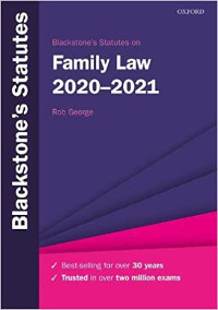 Blackstone's Statutes on Family Law 2020-2021